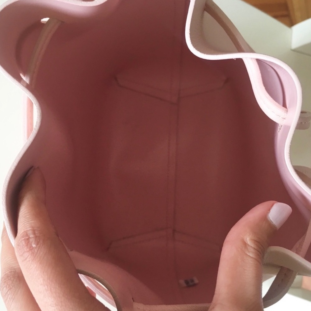 Mansur Gavriel Calfskin Light Pink Bucket Bag - Picture 12 of 14
